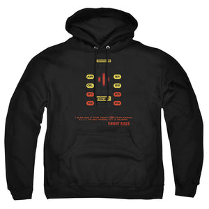 AN OFFCIALLY LICENSED KNIGHT RIDER KITT CONSOL ADULT UNISEX PULLOVER HOODIE BLACK