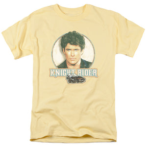 AN OFFCIALLY LICENSED KNIGHT RIDER VINTAGE MEN'S REGULAR FIT T-SHIRT BANANA