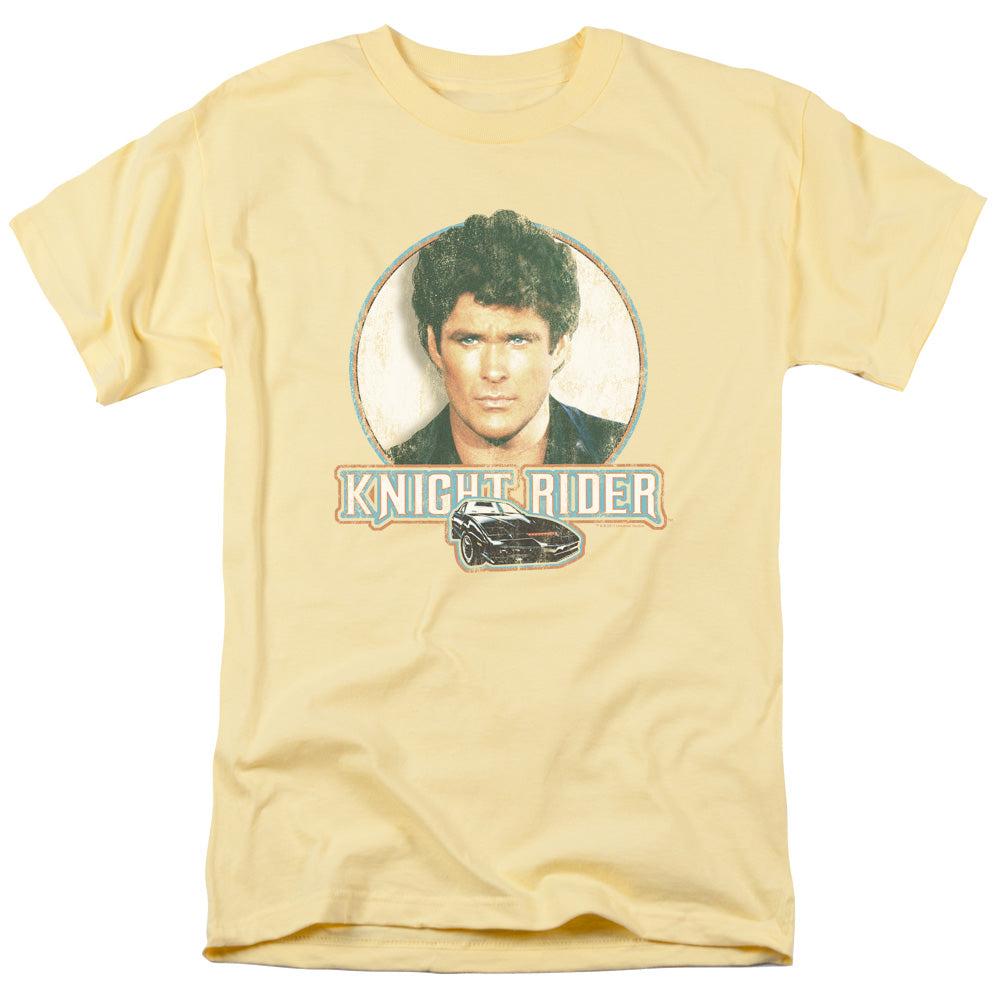 AN OFFCIALLY LICENSED KNIGHT RIDER VINTAGE MEN'S REGULAR FIT T-SHIRT BANANA
