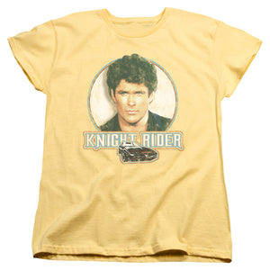 AN OFFCIALLY LICENSED KNIGHT RIDER VINTAGE WOMEN'S REGULAR FIT T-SHIRT BANANA
