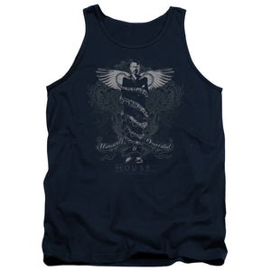 AN OFFCIALLY LICENSED HOUSE HUMANITY IS OVERRATED ADULT UNISEX TANK TOP NAVY