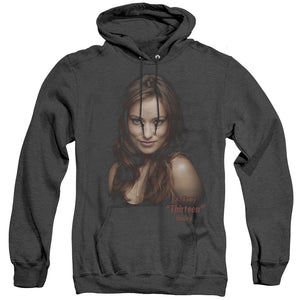 AN OFFCIALLY LICENSED HOUSE THIRTEEN ADULT UNISEX HEATHER PULLOVER HOODIE BLACK