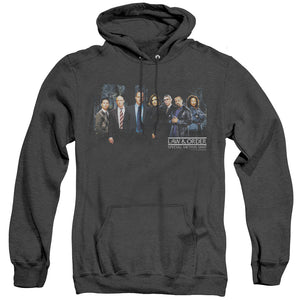 AN OFFCIALLY LICENSED LAW AND ORDER SVU CAST ADULT UNISEX HEATHER PULLOVER HOODIE BLACK