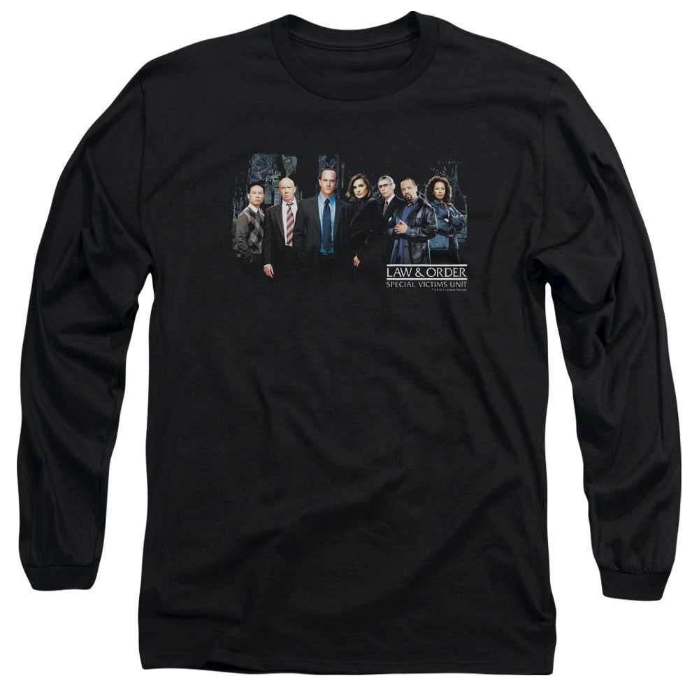 AN OFFCIALLY LICENSED LAW AND ORDER SVU CAST MEN'S LONG SLEEVE T-SHIRT BLACK
