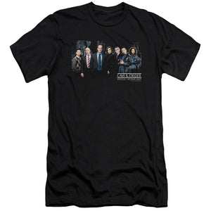 AN OFFCIALLY LICENSED LAW AND ORDER SVU CAST MEN'S PREMIUM SLIM FIT T-SHIRT BLACK