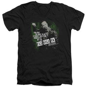 AN OFFCIALLY LICENSED LAW AND ORDER SVU ILL KILL YA MEN'S V-NECK T-SHIRT BLACK