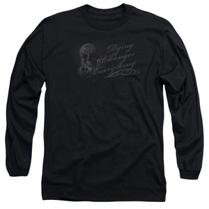 AN OFFCIALLY LICENSED HOUSE CHANGES EVERYTHING MEN'S LONG SLEEVE T-SHIRT BLACK