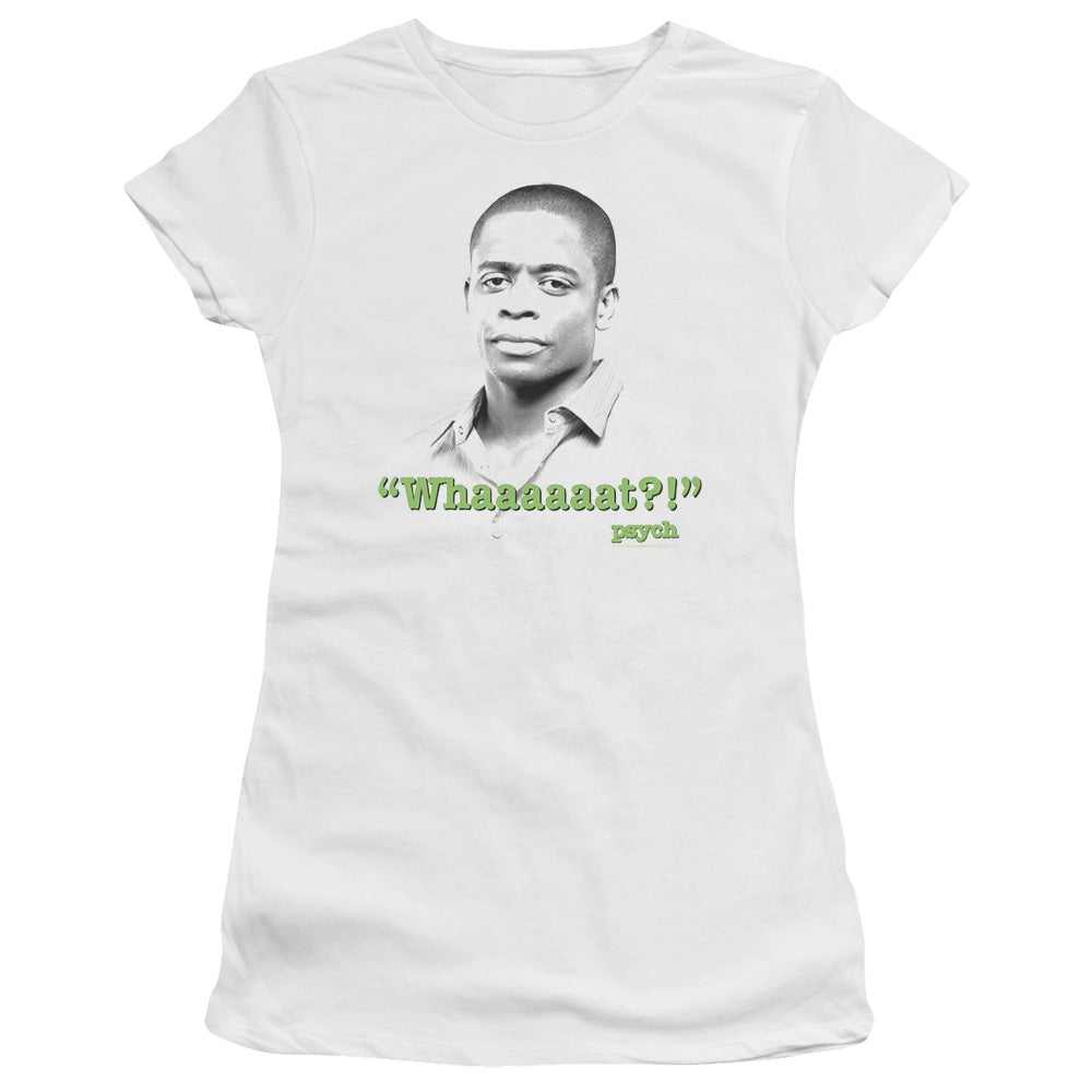 Psych Whaaaaaat?! Licensed Women's T-Shirt Juniors LG