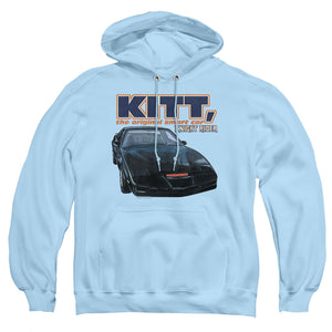 AN OFFCIALLY LICENSED KNIGHT RIDER ORIGINAL SMART CAR ADULT UNISEX PULLOVER HOODIE LIGHT BLUE