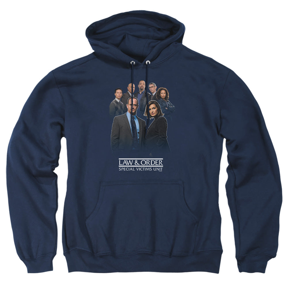 AN OFFCIALLY LICENSED LAW AND ORDER SVU TEAM ADULT UNISEX PULLOVER HOODIE NAVY