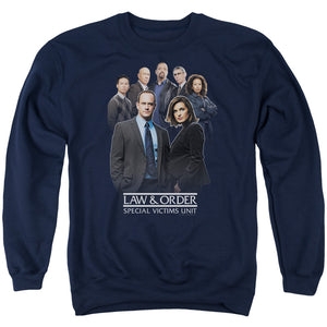 AN OFFCIALLY LICENSED LAW AND ORDER SVU TEAM ADULT UNISEX CREWNECK SWEATSHIRT NAVY