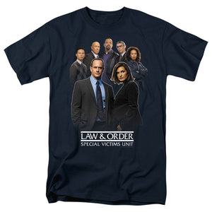 AN OFFCIALLY LICENSED LAW AND ORDER SVU TEAM MEN'S REGULAR FIT T-SHIRT NAVY
