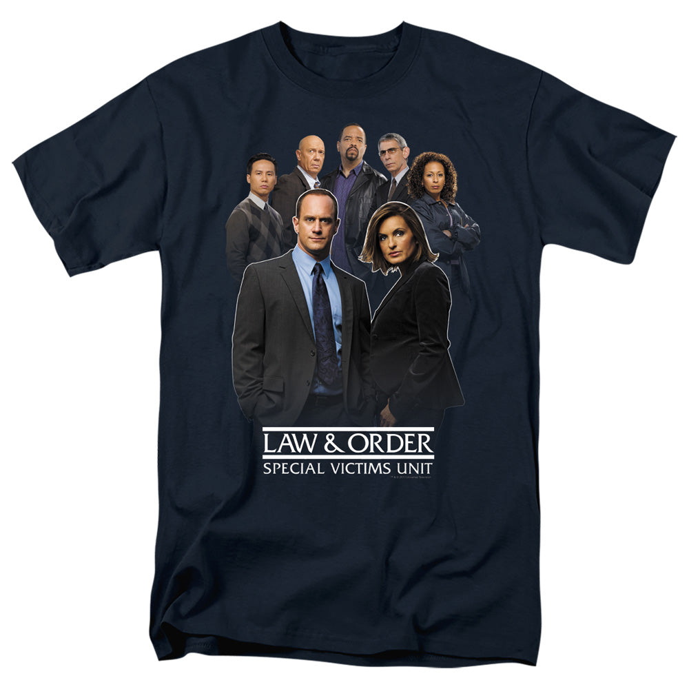 AN OFFCIALLY LICENSED LAW AND ORDER SVU TEAM MEN'S REGULAR FIT T-SHIRT NAVY