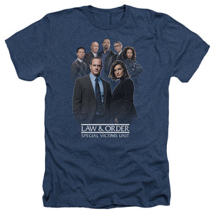 AN OFFCIALLY LICENSED LAW AND ORDER SVU TEAM MEN'S HEATHER T-SHIRT NAVY