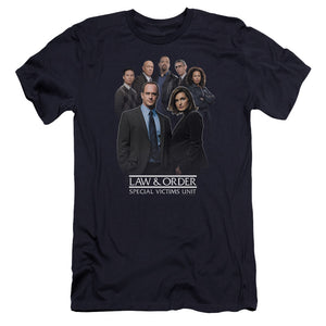 AN OFFCIALLY LICENSED LAW AND ORDER SVU TEAM MEN'S PREMIUM SLIM FIT T-SHIRT NAVY