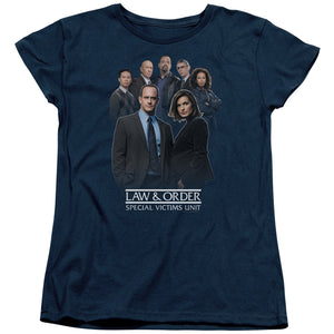 AN OFFCIALLY LICENSED LAW AND ORDER SVU TEAM WOMEN'S REGULAR FIT T-SHIRT NAVY
