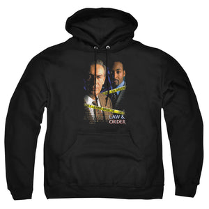 AN OFFCIALLY LICENSED LAW AND ORDER BRISCOE&GREEN ADULT UNISEX PULLOVER HOODIE BLACK