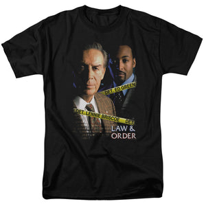 AN OFFCIALLY LICENSED LAW AND ORDER BRISCOE&GREEN MEN'S REGULAR FIT T-SHIRT BLACK