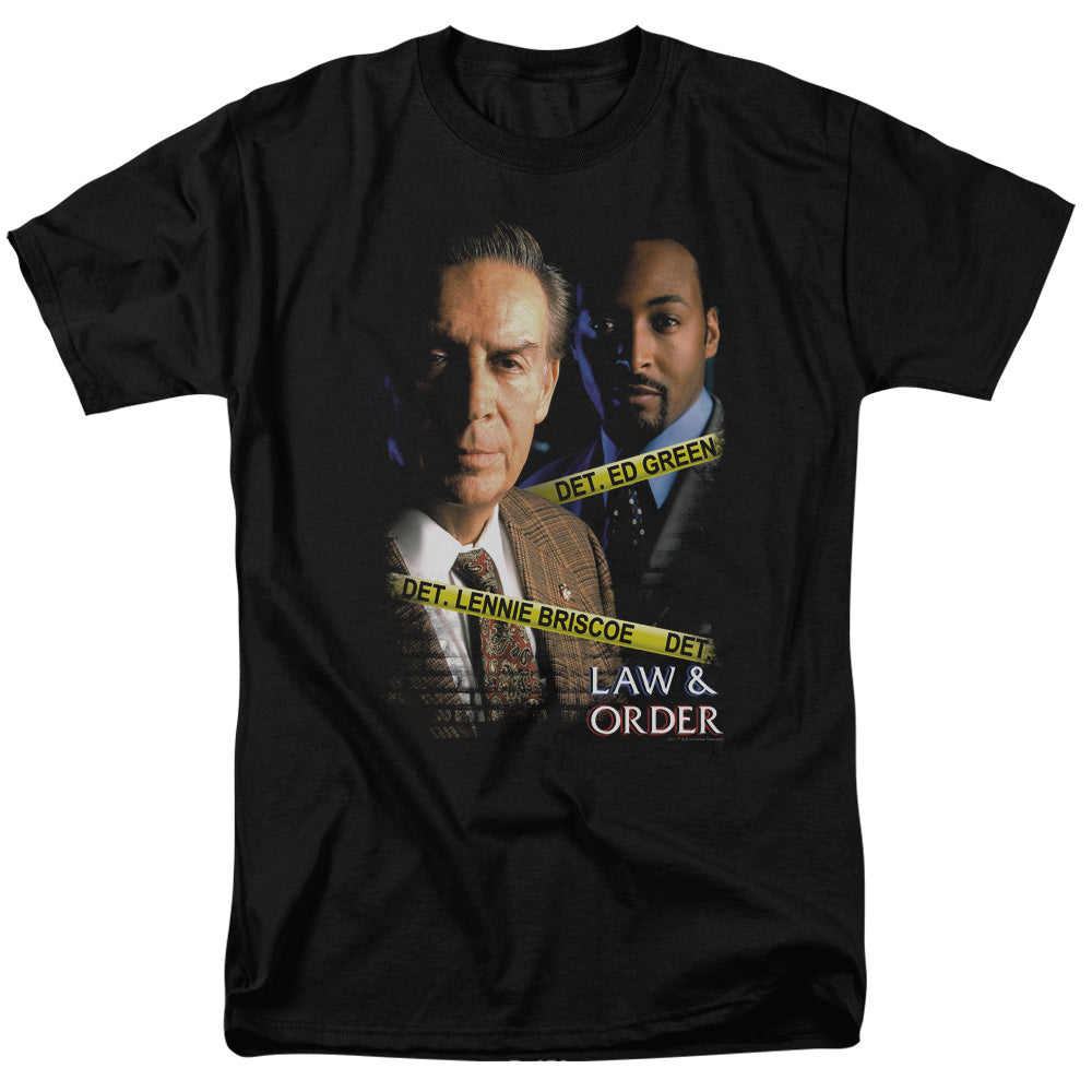 AN OFFCIALLY LICENSED LAW AND ORDER BRISCOE&GREEN MEN'S REGULAR FIT T-SHIRT BLACK