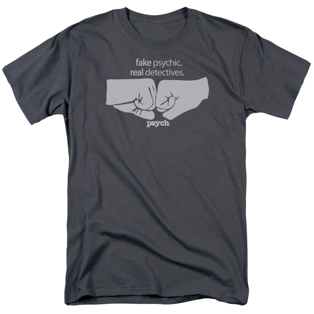 Psych Fist Bump Licensed Adult Unisex T-Shirt Regular Fit Tee SM-3X