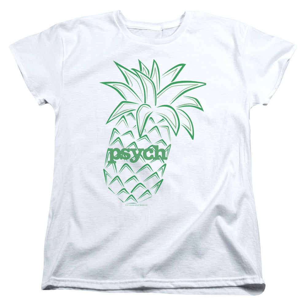 Psych Pineapple Licensed Women's T-Shirt Regular Fit SM-XL