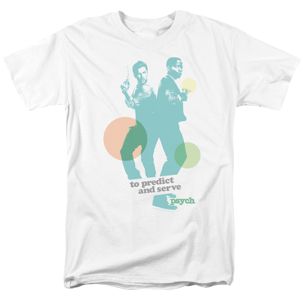 Psych Predict And Serve Licensed Adult Unisex T-Shirt Regular Fit Tee SM-3X