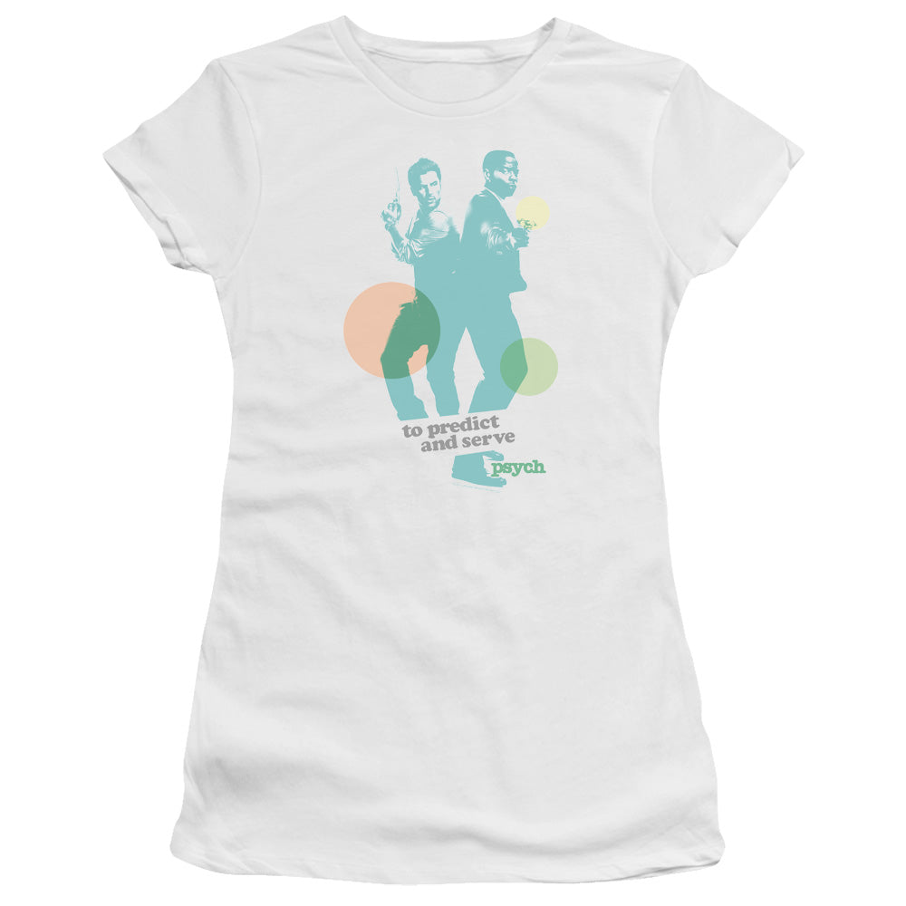 Psych Predict And Serve Licensed Women's T-Shirt Juniors LG