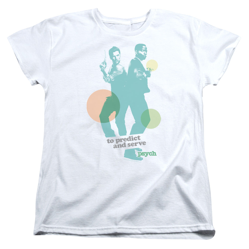 Psych Predict And Serve Licensed Women's T-Shirt Regular Fit SM-LG