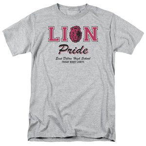 AN OFFCIALLY LICENSED FRIDAY NIGHT LIGHTS LIONS PRIDE MEN'S REGULAR FIT T-SHIRT ATHLETIC HEATHER