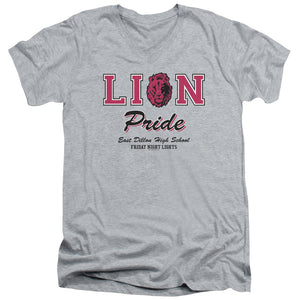 AN OFFCIALLY LICENSED FRIDAY NIGHT LIGHTS LIONS PRIDE MEN'S V-NECK T-SHIRT ATHLETIC HEATHER