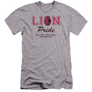 AN OFFCIALLY LICENSED FRIDAY NIGHT LIGHTS LIONS PRIDE MEN'S PREMIUM SLIM FIT T-SHIRT ATHLETIC HEATHER