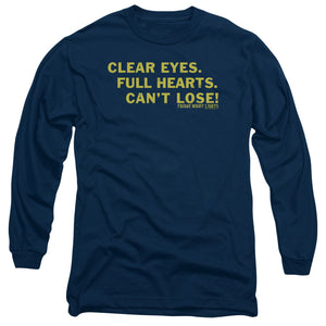 AN OFFCIALLY LICENSED FRIDAY NIGHT LIGHTS CLEAR EYES MEN'S LONG SLEEVE T-SHIRT NAVY
