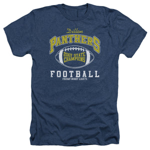 AN OFFCIALLY LICENSED FRIDAY NIGHT LIGHTS STATE CHAMPS MEN'S HEATHER T-SHIRT NAVY