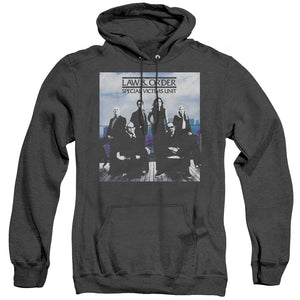 AN OFFCIALLY LICENSED LAW AND ORDER SVU CREW 13 ADULT UNISEX HEATHER PULLOVER HOODIE BLACK