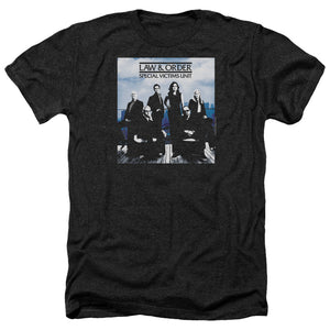 AN OFFCIALLY LICENSED LAW AND ORDER SVU CREW 13 MEN'S HEATHER T-SHIRT CHARCOAL