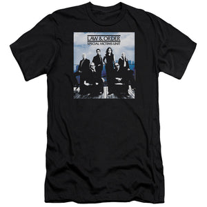 AN OFFCIALLY LICENSED LAW AND ORDER SVU CREW 13 MEN'S PREMIUM SLIM FIT T-SHIRT BLACK