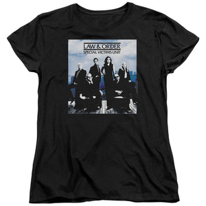 AN OFFCIALLY LICENSED LAW AND ORDER SVU CREW 13 WOMEN'S REGULAR FIT T-SHIRT BLACK
