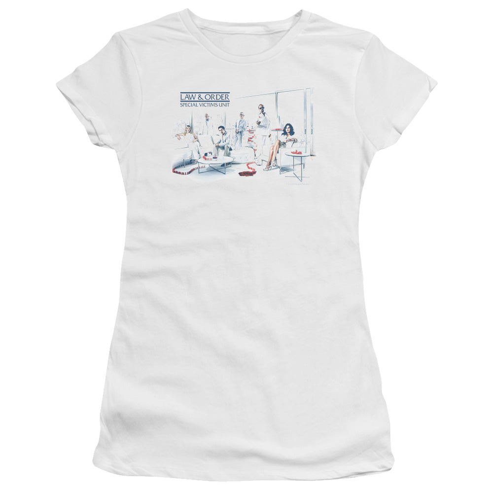 Law And Order Svu Dominos Licensed Women's T-Shirt Juniors LG