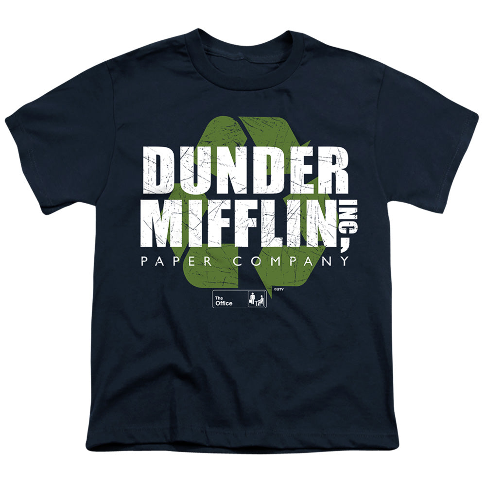 The Office Dunder Mifflin Recycle Logo Licensed Kid's T-Shirt (Ages 4-7) LG