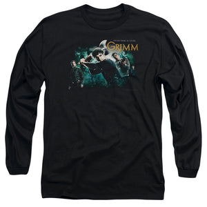 AN OFFCIALLY LICENSED GRIMM STORYTIME IS OVER MEN'S LONG SLEEVE T-SHIRT BLACK