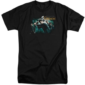 AN OFFCIALLY LICENSED GRIMM STORYTIME IS OVER MEN'S TALL FIT T-SHIRT BLACK