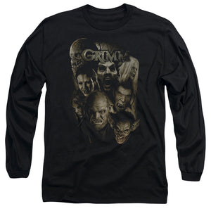 AN OFFCIALLY LICENSED GRIMM WESEN MEN'S LONG SLEEVE T-SHIRT BLACK