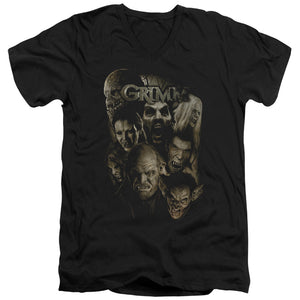 AN OFFCIALLY LICENSED GRIMM WESEN MEN'S V-NECK T-SHIRT BLACK
