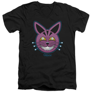 AN OFFCIALLY LICENSED GRIMM RETCHID KAT MEN'S V-NECK T-SHIRT BLACK