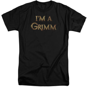 AN OFFCIALLY LICENSED GRIMM IM A GRIMM MEN'S TALL FIT T-SHIRT BLACK