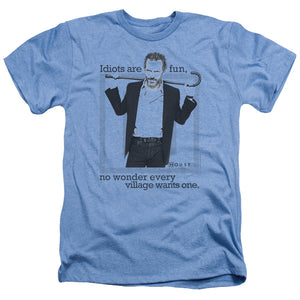 AN OFFCIALLY LICENSED HOUSE IDIOTS ARE FUN MEN'S HEATHER T-SHIRT LIGHT BLUE