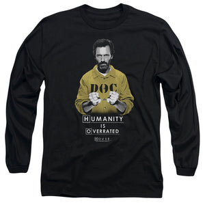 AN OFFCIALLY LICENSED HOUSE HUMANITY MEN'S LONG SLEEVE T-SHIRT BLACK