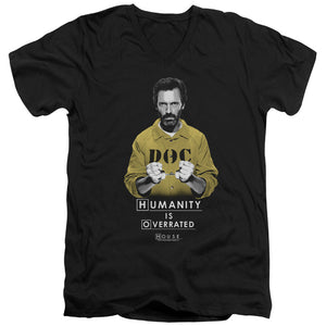 AN OFFCIALLY LICENSED HOUSE HUMANITY MEN'S V-NECK T-SHIRT BLACK
