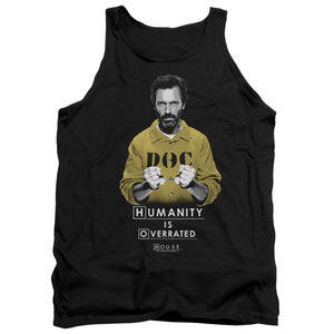 AN OFFCIALLY LICENSED HOUSE HUMANITY ADULT UNISEX TANK TOP BLACK