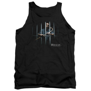 AN OFFCIALLY LICENSED HOUSE BEHIND BARS ADULT UNISEX TANK TOP BLACK